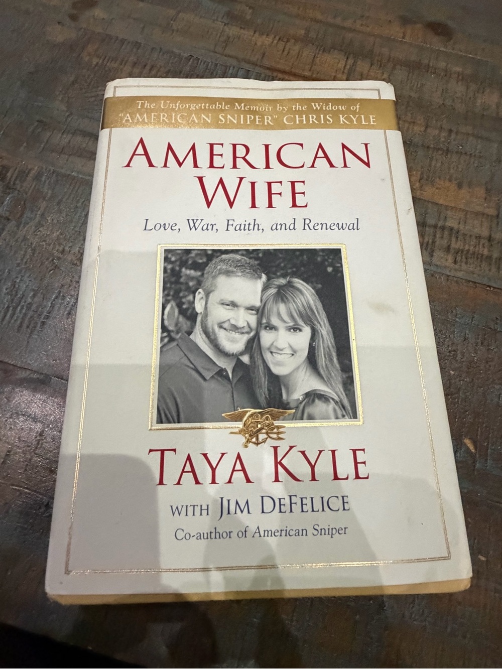 American Wife *signed* by Taya Kyle - Hardcover Memoir in White & Gold